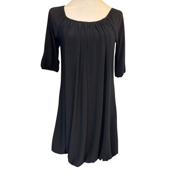 White House Black Market size XS stretchy black knee length dress - Picture 2 of 12